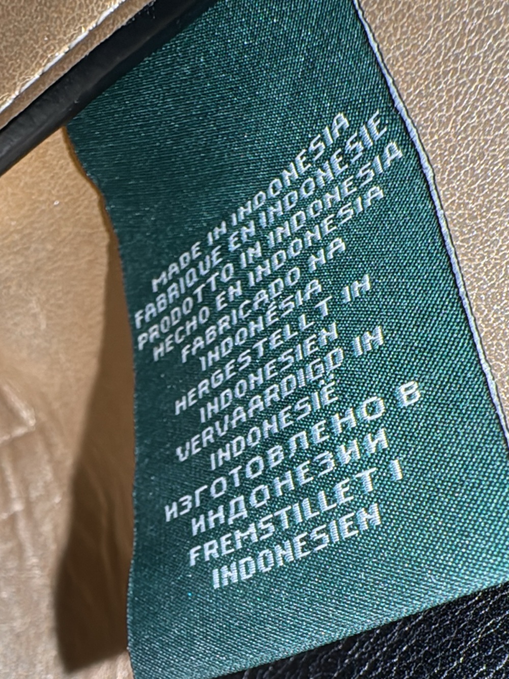 Ralph Lauren Black Leather Tote with Gold Accents - Picture 5 of 6